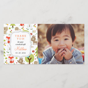 Cartão De Agradecimento Foto de Amigos do Woodland Qualquer Ocasião Obrig