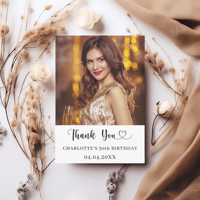 Cartão De Agradecimento Foto de aniversário (Criador carregado)