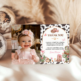 Cartão De Agradecimento Foto de aniversário de Arcos cor-de-rosa