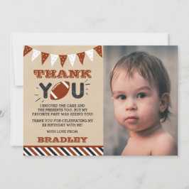 Cartão De Agradecimento Foto De Aniversário De Futebol Em Qualquer Idade