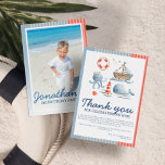 Cartão De Agradecimento Foto de Aniversário do Partido Náutico da Praia da<br><div class="desc">Cartões de agradecimentos de Fotografia de Aniversário do Partido Náutico da Praia</div>