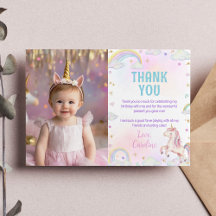 Foto de Aniversário do Unicórn Rainbow