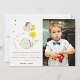 Cartão De Agradecimento Foto de Bale de Balão Subaquático Fofo para Aniver