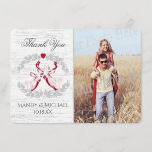 Cartão De Agradecimento Foto de Buck and Doe Birch Obrigado