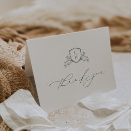 Cartão De Agradecimento Foto de Casamento BRUNSWICK CREST