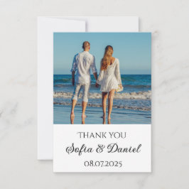 Cartão De Agradecimento Foto de casamento de girassol