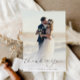 Cartão De Agradecimento foto de casamento de recém-casados com script simp (Criador carregado)