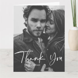 Cartão De Agradecimento Foto De Casamento De Roteiro Divertido Calliografi