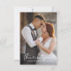 Cartão De Agradecimento Foto de Casamento de Script Manuscrito de Amor Doc (Frente)