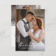 Cartão De Agradecimento Foto de Casamento de Script Manuscrito de Amor Doc (Frente/Verso)
