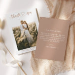 Cartão De Agradecimento Foto de Casamento Minimalista Simples de Script El<br><div class="desc">Este simples cartões de agradecimentos de casamento de fotos minimalista será a maneira perfeita de obrigado de todos os seus convidados de casamento. Personalize com uma foto de casamento. Todo o texto na frente e atrás pode ser editado para criar sua própria mensagem exclusiva.</div>