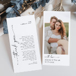 Cartão De Agradecimento Foto de Casamento Moderno Minimalista Elegante<br><div class="desc">Se precisar de ajuda ou itens correspondentes,  entre em contato comigo.</div>