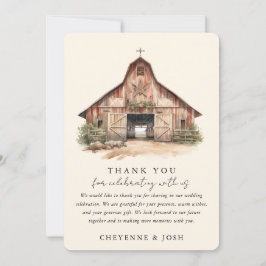 Cartão De Agradecimento Foto de casamento moderno-russo ocidental Obrigado