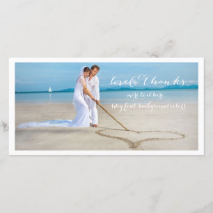Cartão De Agradecimento Foto de casamento PixDezines obrigado de fonte DIY