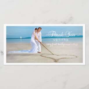 Cartão De Agradecimento Foto de casamento PixDezines obrigado de fonte DIY