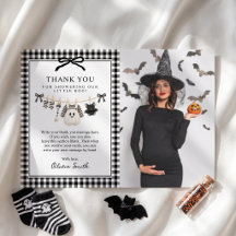 Foto de Chá de Bebê Little Boo Gingham Arco Preto