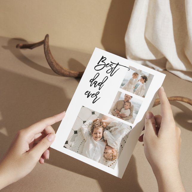 Cartão De Agradecimento Foto de Colagem de Beleza Melhor Pai Alguma Vez Of (Criador carregado)