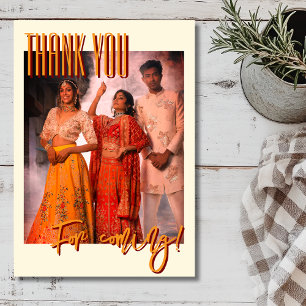 Cartão De Agradecimento Foto de família do Festival Diwali Ivory Light