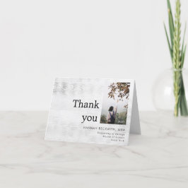 Cartão De Agradecimento Foto de Graduação Obrigado Russo