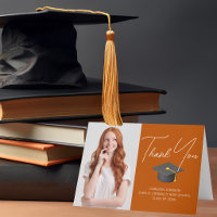 Foto de Graduado Laranja Moderna Personalizada Gra