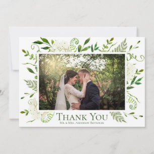 Cartão De Agradecimento Foto de Hydrangea Branca Casamento Plano