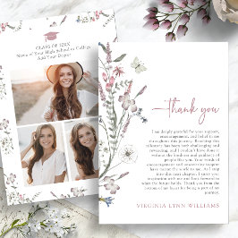 Cartão De Agradecimento Foto de Pastel Wildflower