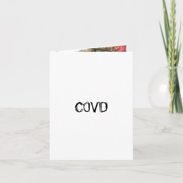 Cartão De Agradecimento foto de pup sofisticada, covID, podemos lamber iss (Frente)