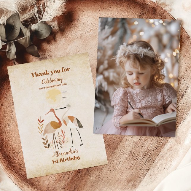 Cartão De Agradecimento Foto de Safari Selvagem Selvagem Única Tropical (Criador carregado)