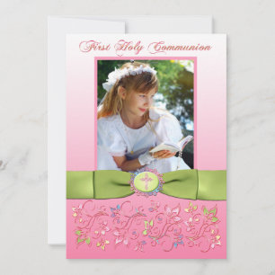 Cartão De Agradecimento Foto de Santa Comunhão de Flecha Imprimida, Obriga