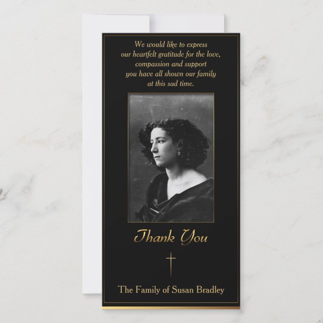 Cartão De Agradecimento Foto de simpatia Obrigado com as tubulações de our (Frente)