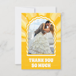 Cartão De Agradecimento Foto do arco amarelo amarelo-alaranjado moderno