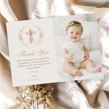 Foto do Batismo Cristão de Menina com Laço Floral