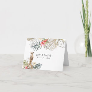 Cartão De Agradecimento Foto do Casamento Safari Africano Obrigado