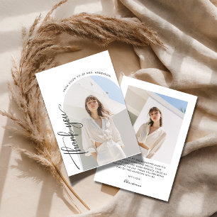 Cartão De Agradecimento Foto do Chá de panela de Estilo de Casamento Preto
