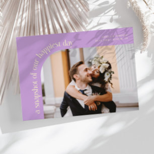 Cartão De Agradecimento Foto do Dia Mais Feliz Casamento Lemon Wisteria