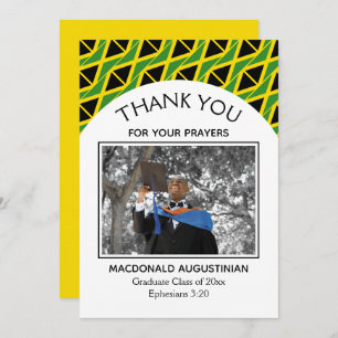 Cartão De Agradecimento Foto do Formando do Sinalizador Jamaica
