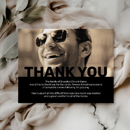 Cartão De Agradecimento Foto do Funeral de Memória Obrigado