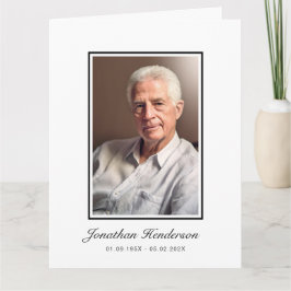 Cartão De Agradecimento Foto do Funeral de Script Elegante