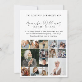 Cartão De Agradecimento Foto do Funeral Memorial - Colagem de Fotos 15