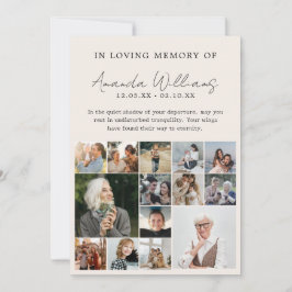 Cartão De Agradecimento Foto do Funeral Memorial - Colagem de Fotos 15