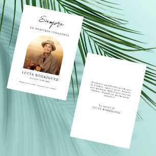 Cartão De Agradecimento Foto do Memorial do Funeral Espanhol