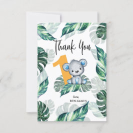 Cartão De Agradecimento Foto do Primeiro Aniversário do Barco de Água