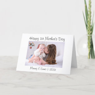 Cartão De Agradecimento Foto do primeiro Dia de as mães