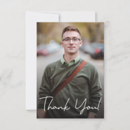 Cartão De Agradecimento Foto e mensagem personalizadas de graduação mascul
