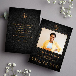 Cartão De Agradecimento Foto elegante da faculdade de direito