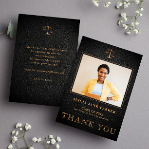 Cartão De Agradecimento Foto elegante da faculdade de direito