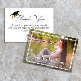 Cartão De Agradecimento foto elegante da graduação moderna em 2025