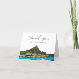 Cartão De Agradecimento Foto em Branco de Bora Bora