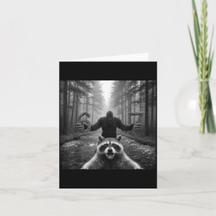 Cartão De Agradecimento Foto engraçada de guaxinim com Bigfoot 67 Seis Set