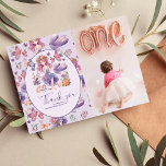 Cartão De Agradecimento Foto: Fada Primeira primeiro aniversario Encantada<br><div class="desc">Expresse suas obrigados de coração com nosso Cartões de agradecimentos de primeiro aniversario da Fada de Foto Primeira Rapariga. Este cartão serve como uma forma encantadora e pessoal de expressar o seu apreço aos que celebraram este dia especial com o seu pequeno. Personalize este cartões de agradecimentos com uma fotografia...</div>